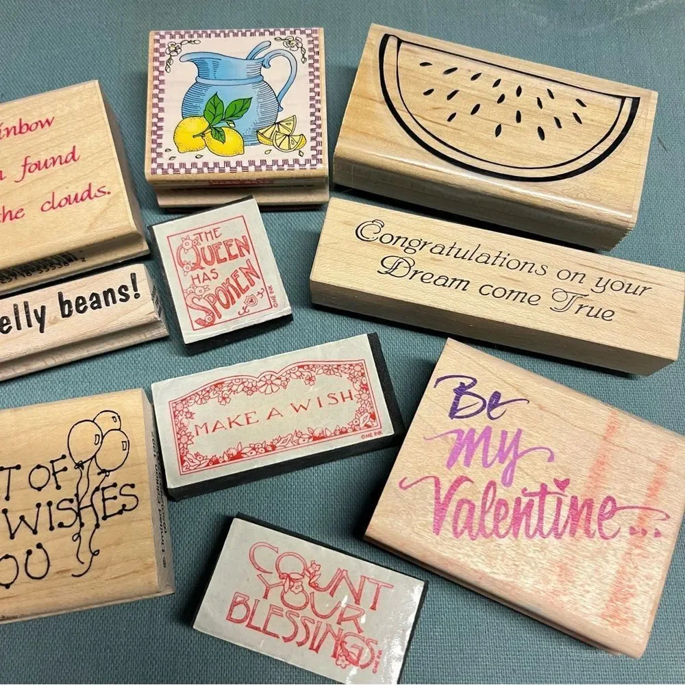 Lot of Rubber Stamps Holidays Sayings Quotes